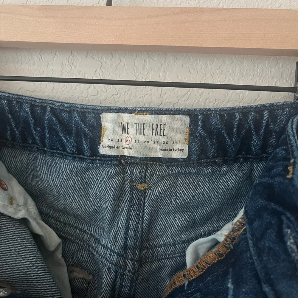 We The Free Blue Denim Mini Skirt Size 26